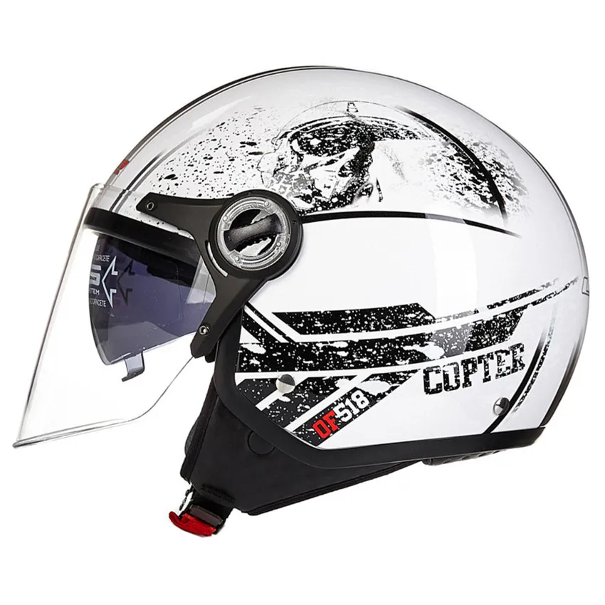 LS2 OF577 скутер с открытым лицом мотоциклетный шлем для женщин и мужчин Casco Moto Casque cask Capacetes de Motociclista - Цвет: White Mountain