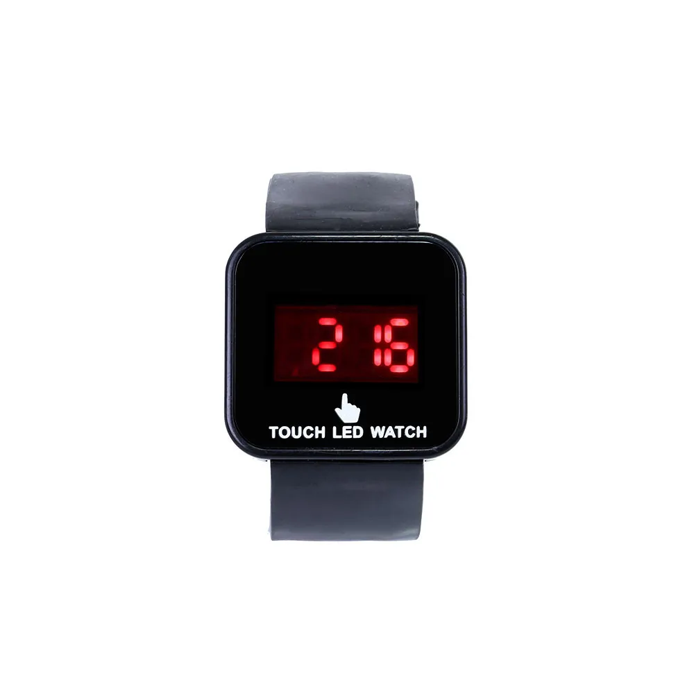 Zhou lianfa модные спортивные Брендовые женские цифровые часы с сенсорным экраном силиконовый ремешок Корейская версия электронные наручные часы reloj - Цвет: Black