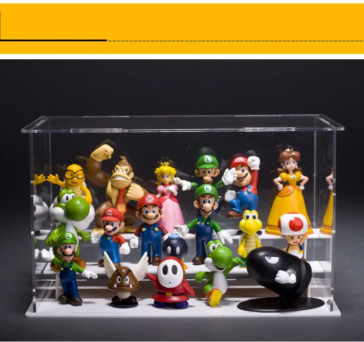 Super Mario Bros juguetes modelo 18 unids/Набор 3-7 cm1 Unidades caliente juego Super Mario Bros figura modelo juguete Super Mari