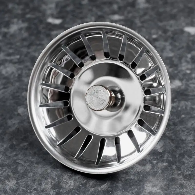 77mm Round Simple Stainless Steel Sewer Filter Wash Basin Cleaning Accessories Kitchen Sink Accessories Double Tank Drain Plug 77mm Round Simple Stainless Steel Sewer Filter Wash Basin Cleaning Accessories Kitchen Sink Accessories Double Tank Drain Plug
