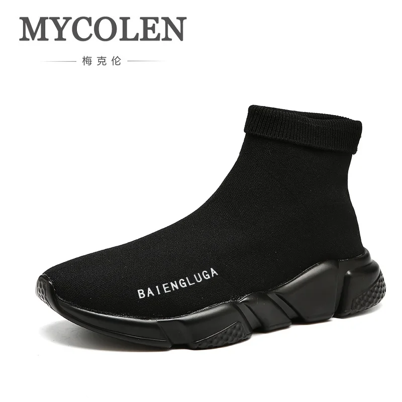 

MYCOLEN 2018 Hot Sale Men's Elegant Elastic Socks Shoes New Fashion Men Boots High Top Man Trend Shoes Scarpe Uomo Invernali