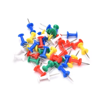 

80Pcs Multi Color Push Pins For Wooden Framed Cork Pin Notice Memo Board Display Board School Stationery Supplies