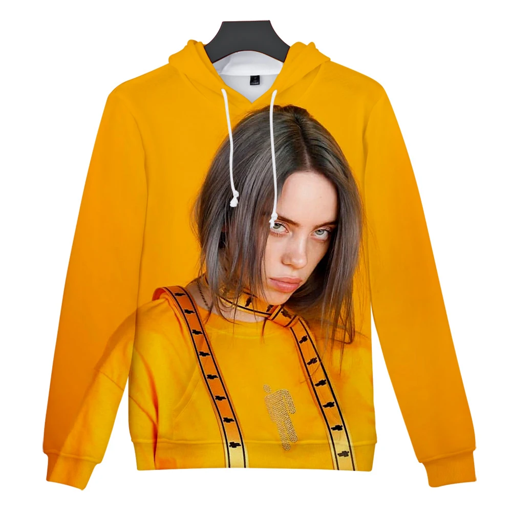 Новая Толстовка уличная billie eilish модная Толстовка мужская/wo Мужская толстовка модная певица хип-хоп унисекс толстовка с принтом Топ