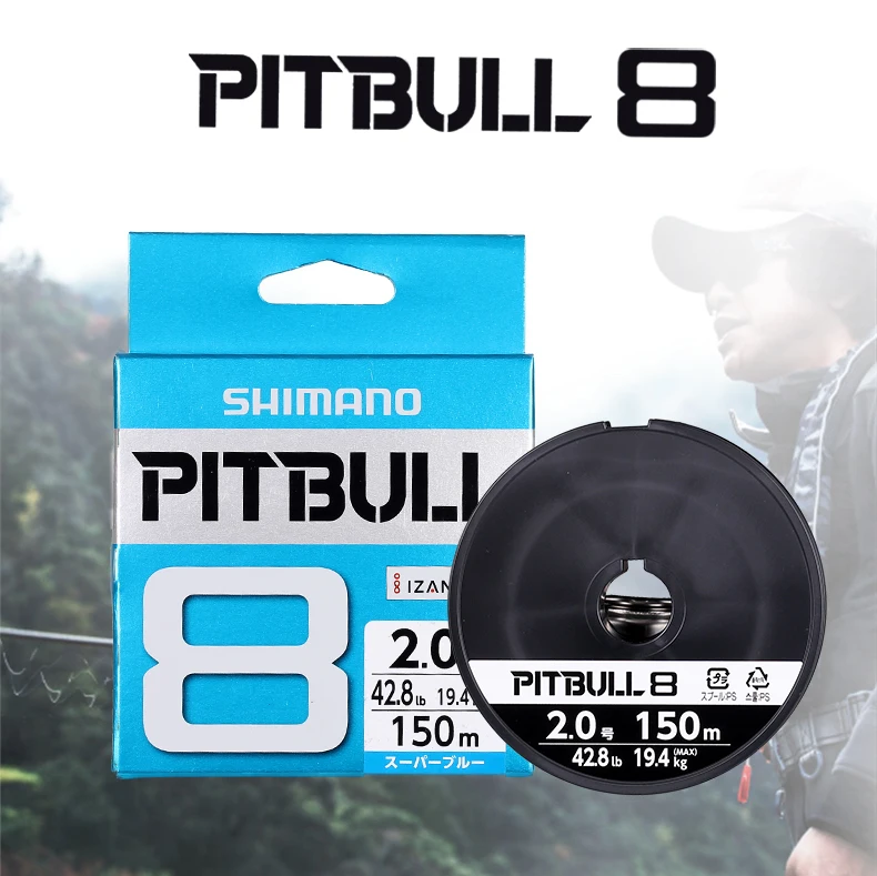 SHIMANO PITBULL8 зеленый синий 150 м/200 м 8 плетеная проволока PE материал мультифиламентная ловля карпа для рыбной ловли