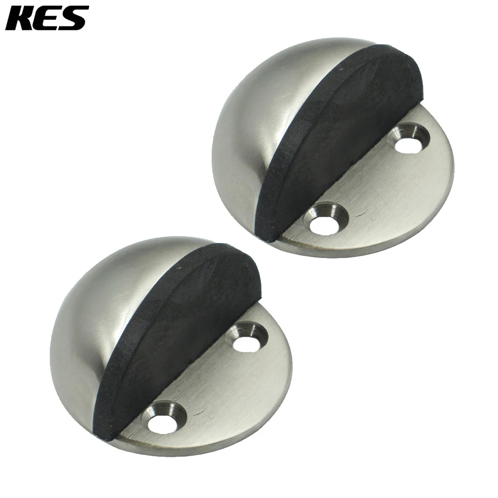 KES HDS201 2 P2 Solid Stainless Steel Floor Door Stopper Stops Screw