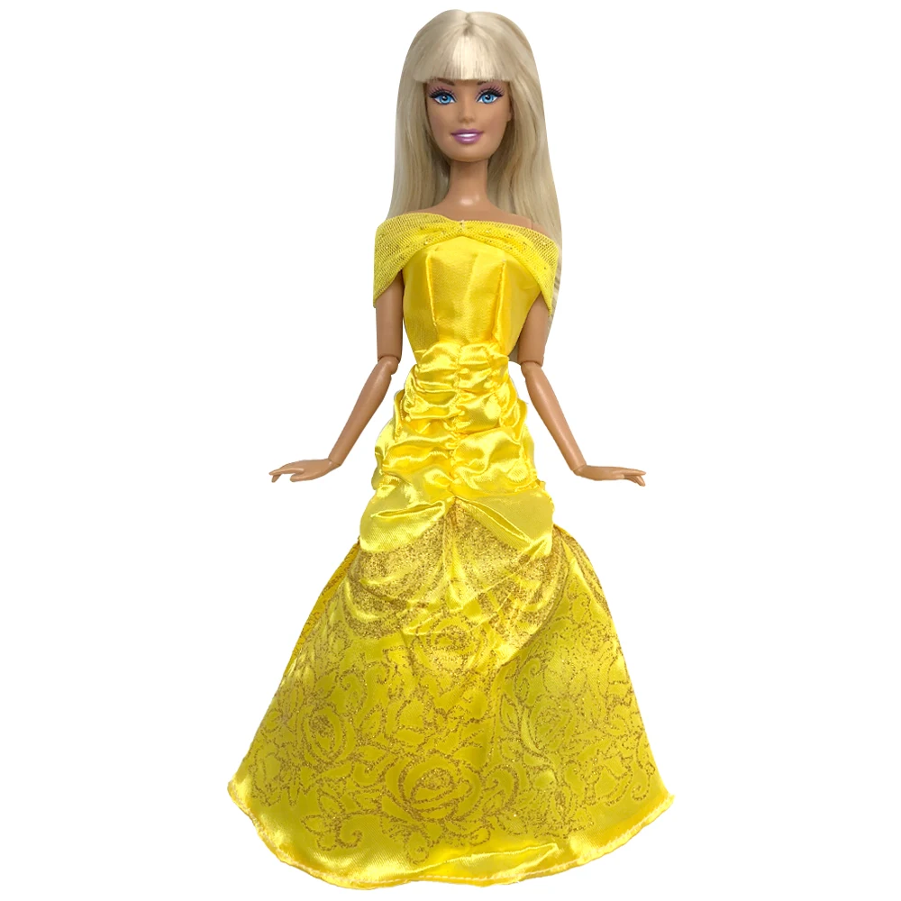 

NK One Set Doll Dress Similar Fairy Tale Princess Belle Doll Wedding Dress Gown Party Outfit For Barbie Doll Best Girls' Gift