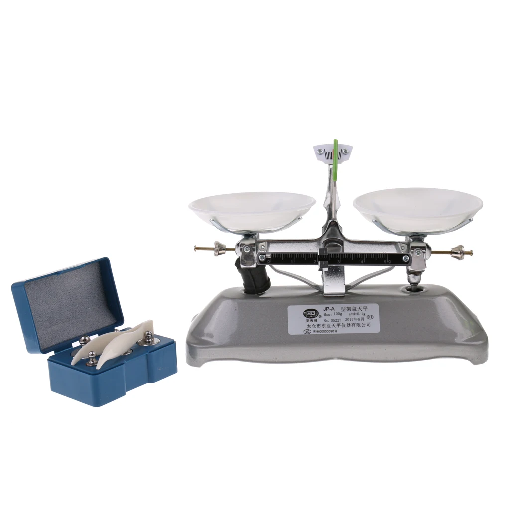 100 Gram Mechanical Table Balance Scale With 100 Weights Standards for School Teaching Tool Science Lab Equipment