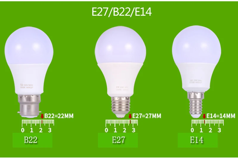 E27 светодиодный Лампа 220V мощные фонари лампочки 3 Вт 5 Вт 7 Вт 9 Вт 12 Вт 15 Вт 110 В ампулы светодиодный Bombillas холодной теплый белый прожектор