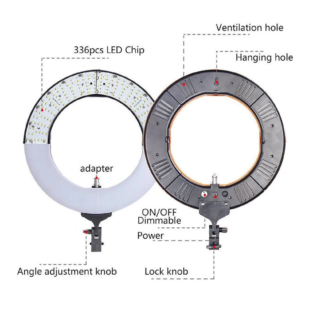 Мини светодиодный 3200 K/5500 K 64 SMD светодиодный круглая лампа светодиодный кольцо Круглый светильник свет Портативный видео для Youtube фото съемки