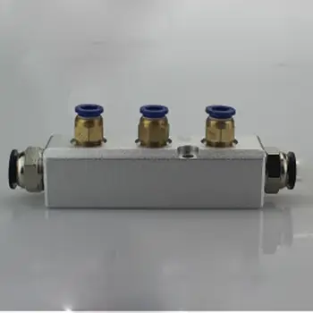 

A Kit 30x30mm 3 Way Pneumatic Air Manifold Splitter With Push Fit Coupler