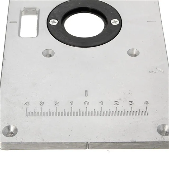 ALLSOME Router Table Insert Plate Woodworking Benches Aluminium Wood Router Trimmer Models Engraving Machine with 4 Rings Tools