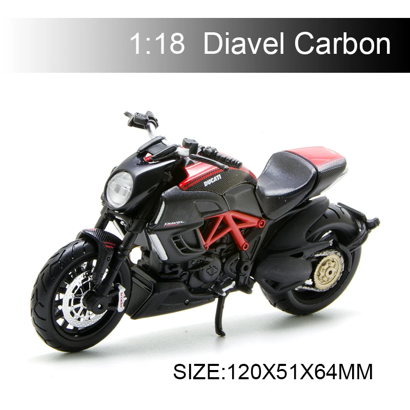 Maisto 1:18 мото модели Ducati Diavel Carbon Мотоцикл Модели Diecast миниатюрный Race игрушка для Коллекция подарков