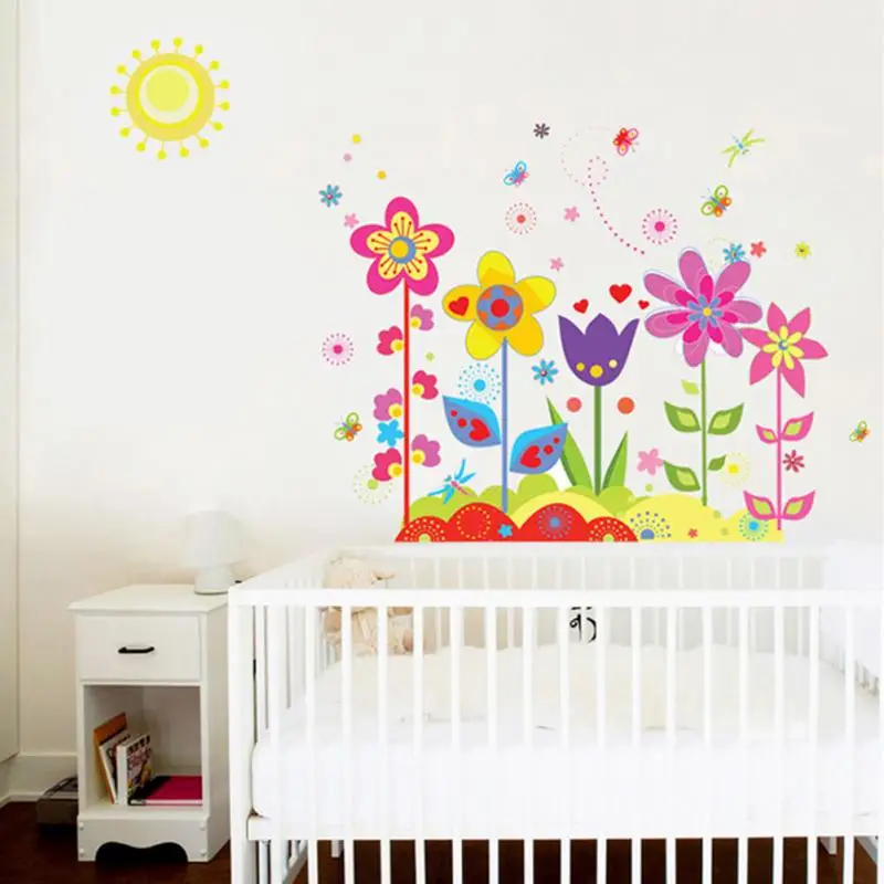 Baby Room Decoration Removable Flower Butterfly Wall Sticker Vinyl Art