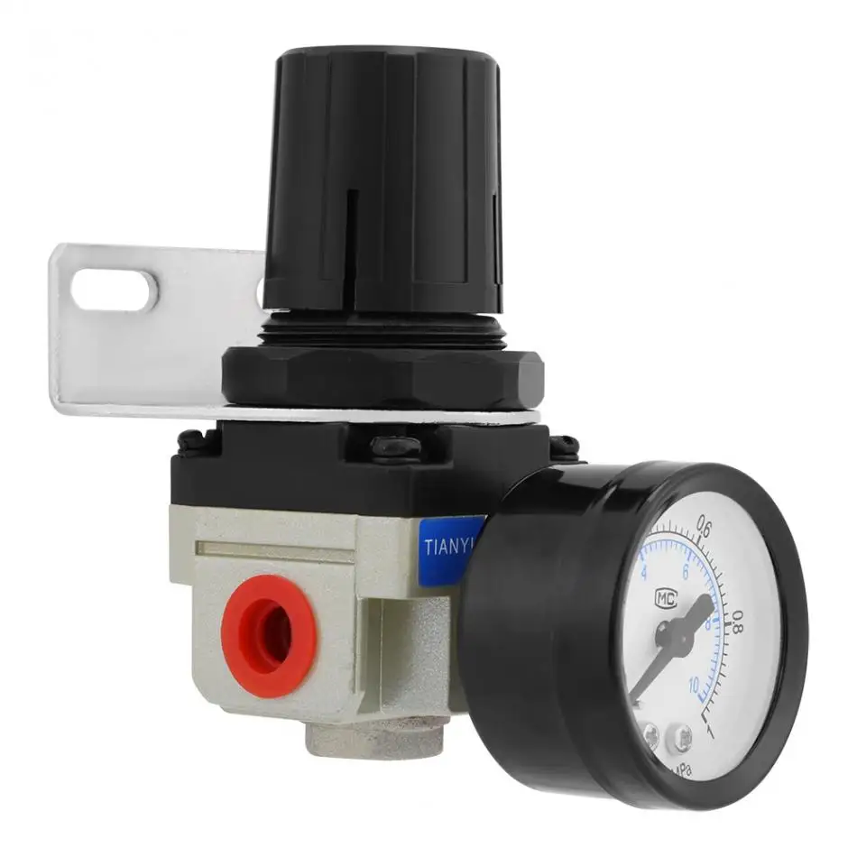 1 шт. регулятор давления воздуха G1/4 с манометром|gas regulator with gauge|gas pressure regulator1 |
