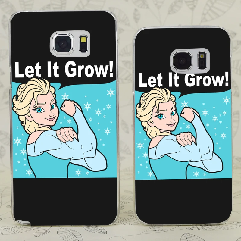 C3905 Funny Gym Elsa Let It Grow Transparent Hard PC Case Cover For Samsung Galaxy S 3 4 5 6 7 Mini Edge Plus Note 9 |