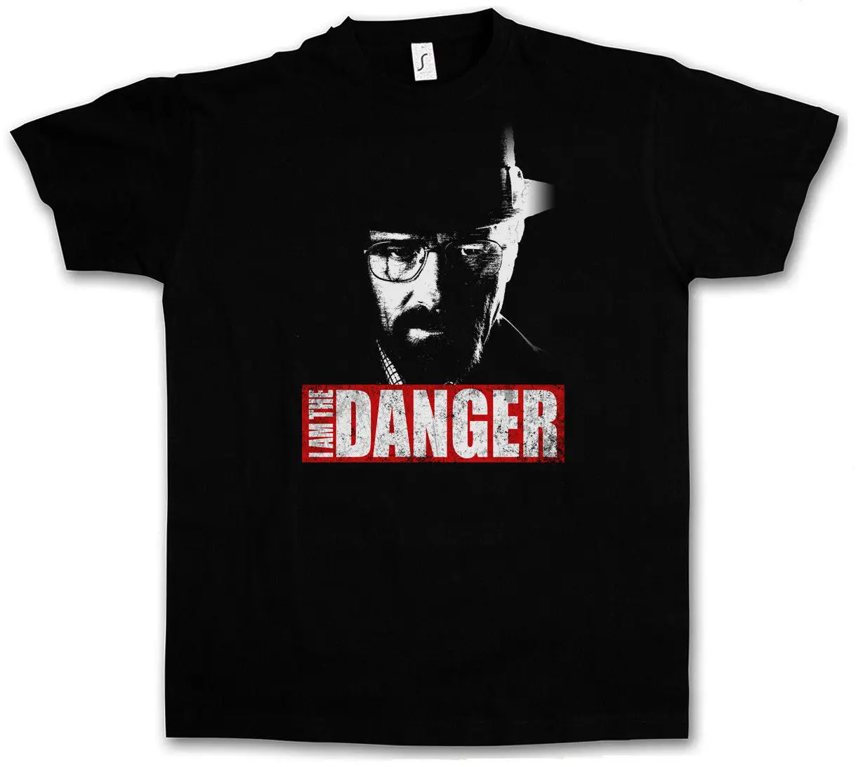 

WALTER WHITE I AM THE DANGER T-SHIRT - Breaking Meth Heisenberg Bad Cook Crystal O-Neck T Shirt Cartoon Character