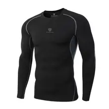 Профессиональный Для мужчин спортивная рубашка для бега Фитнес приталенное с длинными рукавами дышащая футболка быстросохнущая Баскетбол школа спортивная одежда для тренажерного зала