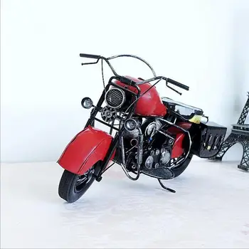 

Large Vintage Classical Motorcycle Model Creative Graduation Gift Handicrafts Metal Craft Ornaments Home Decor Motobike Model