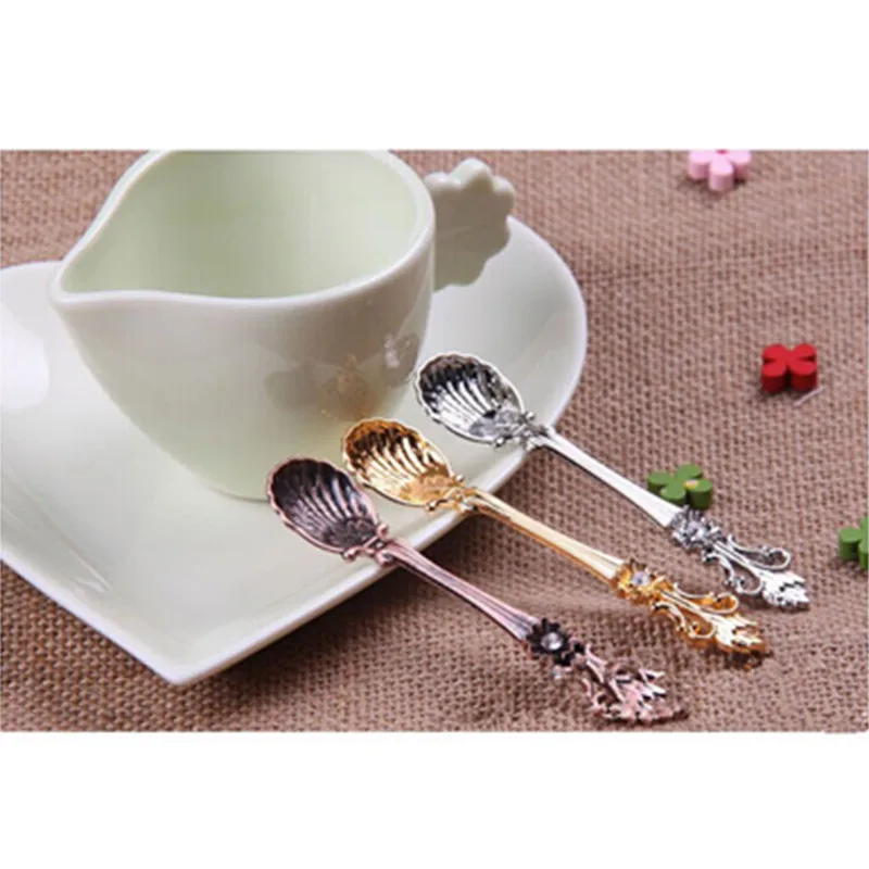 Stainless Steel Coffee Spoon 1 Pair Luxurious Spoons European style