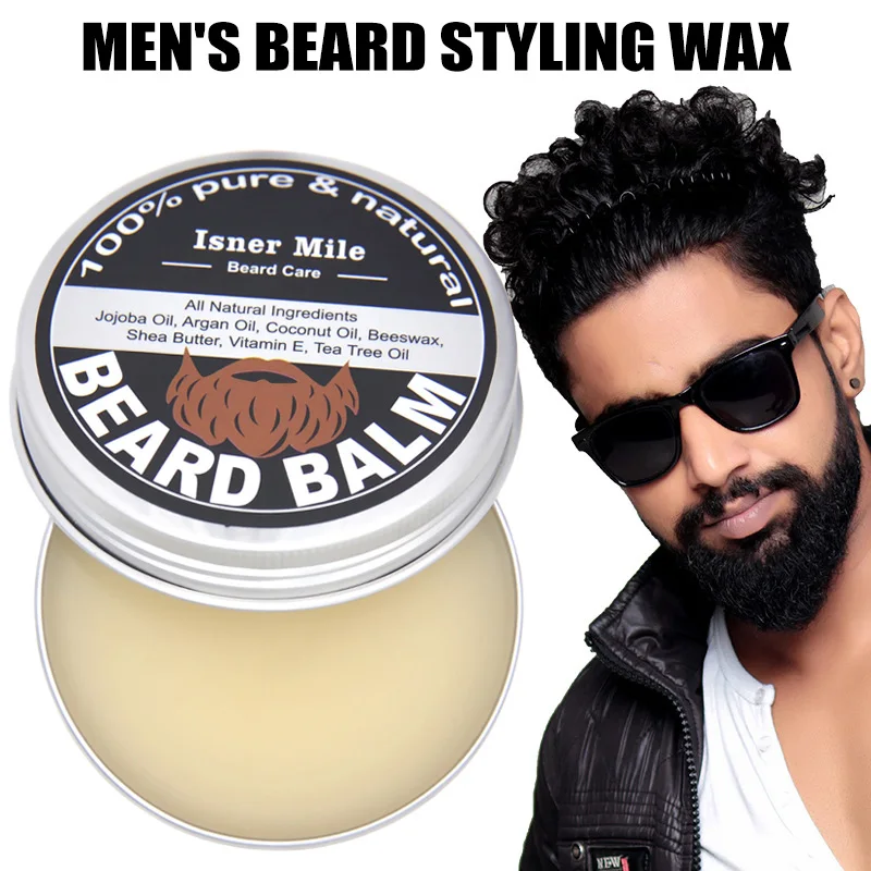 60g Men Beard Styling Wax Moisturizing Beard Care Grooming Pliable