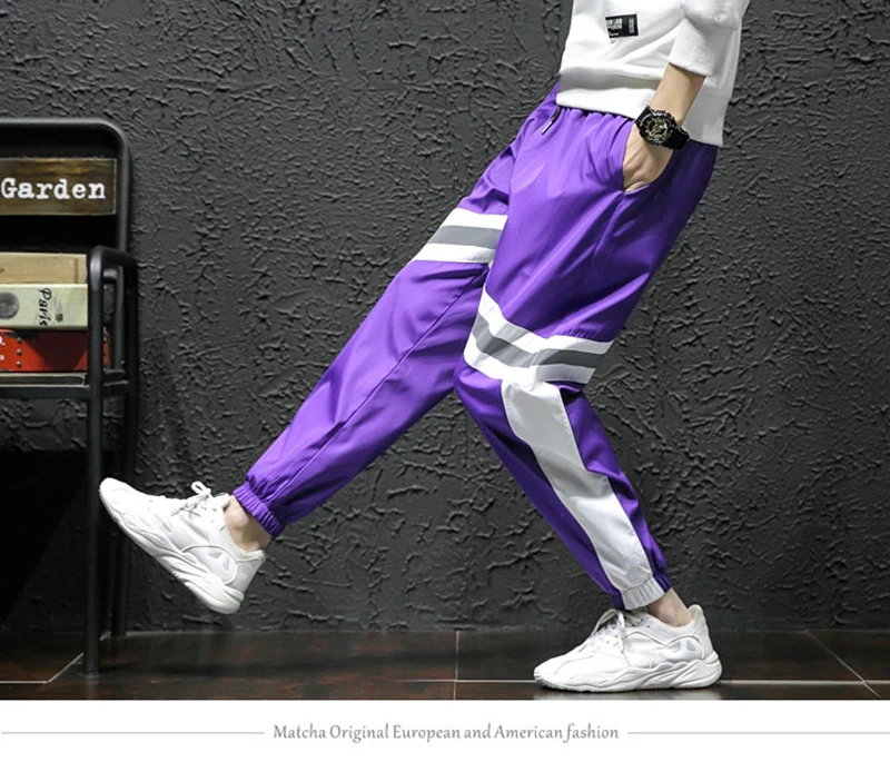 Loose Hip Hop Cargo Pants Men Camouflage Patchwork Harem Mens Trousers Streetwear  (5)