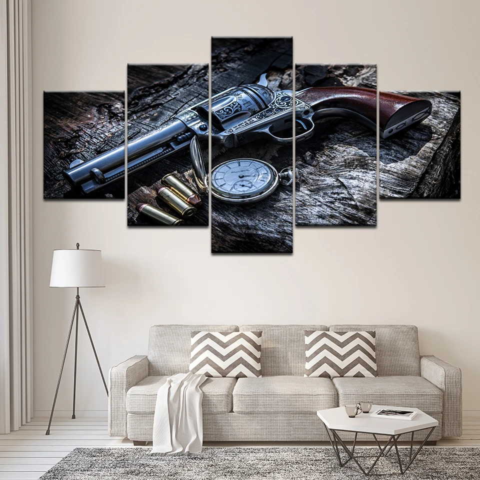 Revolver Weapon Gun Pocket watch Wall Art Home Decor Frame Canvas Pictures HD Prints Gun Pistol Painting Boy Teen Bedroom Poster Revolver Weapon Gun Pocket watch Wall Art Home Decor Frame Canvas Pictures HD Prints Gun Pistol Painting Boy Teen Bedroom Poster