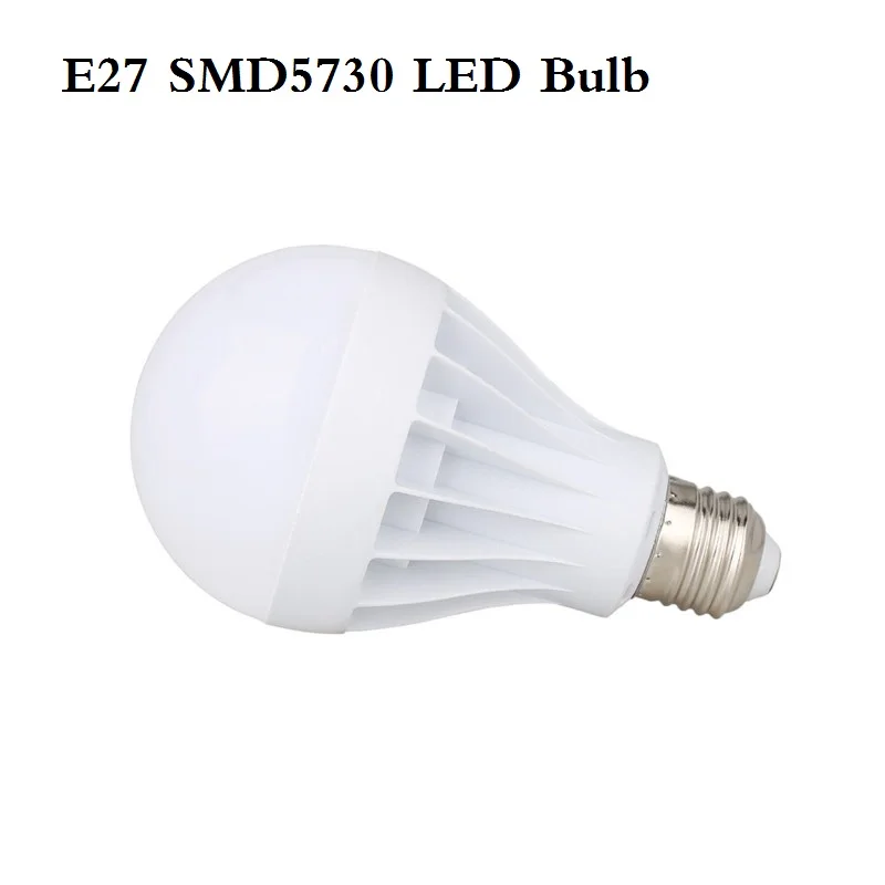 1 шт. Светодиодная лампа E27 SMD5730 3 Вт 5 7 9 12 15 20 220 В энергосберегающая холодный