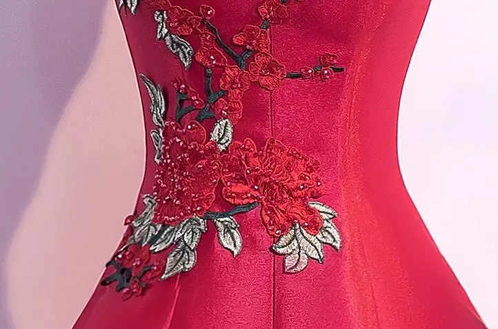 VENSANAC 2018 V Neck Crystal Flowers A Line Satin Long Evening Dresses Party Lace Appliques Backless Prom Gowns VENSANAC 2018 V Neck Crystal Flowers A Line Satin Long Evening Dresses Party Lace Appliques Backless Prom Gowns