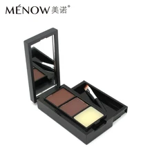 Menow брендовые матовые тени для век палитра для макияжа 3 цвета пудра для бровей+ воск для бровей+ набор кистей для макияжа долговечная косметика