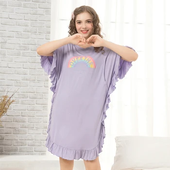 

Summer Women Nightgown Mother Dress Women Nightwear for Pregnant Short Sleeve Nursing Nightdress Maternity Clothes Printing