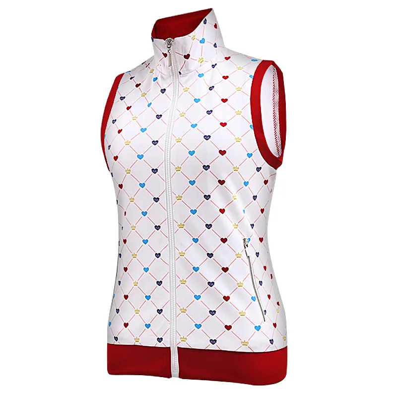ФОТО 020252 Golf Clothing Ladies Jacket Windbreaker Vest Printing Tennis Women Heated Soft Jacket Clothes Golf Wear 2016 Waistcoat