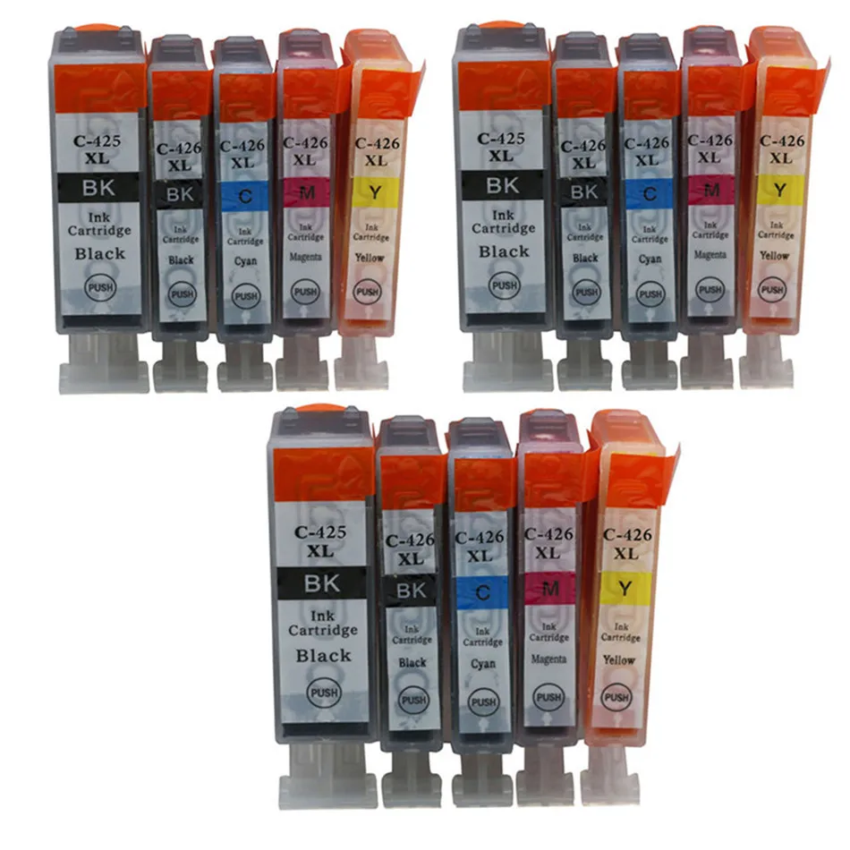 3BK 3PBK 3CYM Картридж с чернилами PGI-425 CLI-426 425XL сменный для Canon Pixma IP4840 IP4940 IX6540 MG5140 MG5240 MG6140 MG6240 MG8140 MG8240 - Цвет: 3BK 3PBK 3CYM