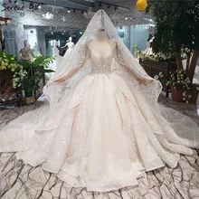 Дубай Роскошные винтажные, с длинными рукавами свадебное платье Бисер блестками пикантные High-end невесты платье с настоящей фотографией индивидуальный заказ