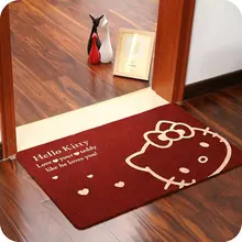 Милая Пижама «Hello Kitty», Пижамный костюм с ковер в форме кошки коврики ковры для дома Гостиная. Нескользящая впитывающая Mats.4 Цвета