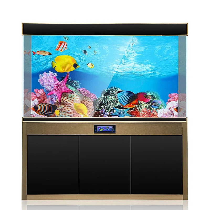 Аквариум фон HD 3D Рисунок аквариум стеклянная стена фон рисунок двухсторонняя декоративная наклейка