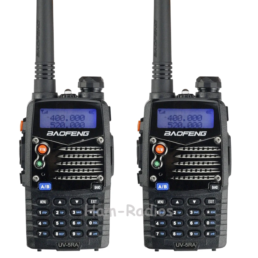 2pcs BaoFeng UV-5RA walkie taklie transceiver 5W VHF UHF Dual Band 136-174/400-520 MHz Ham CB FM two way radio