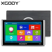 XGODY 826 7 zoll Kapazitiver Schirm Auto Lkw GPS Navigation 256 Mt 8 GB Bluetooth AV-IN FM 2016 Europa Navitel Russland Freies karten