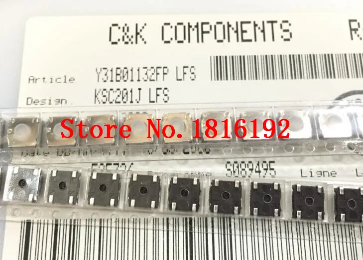Free Shipping 500 PCS/LOT C&ampampK KSC201J patch light touch switch 6.2 * soft rubber button 120 grams | Электронные компоненты