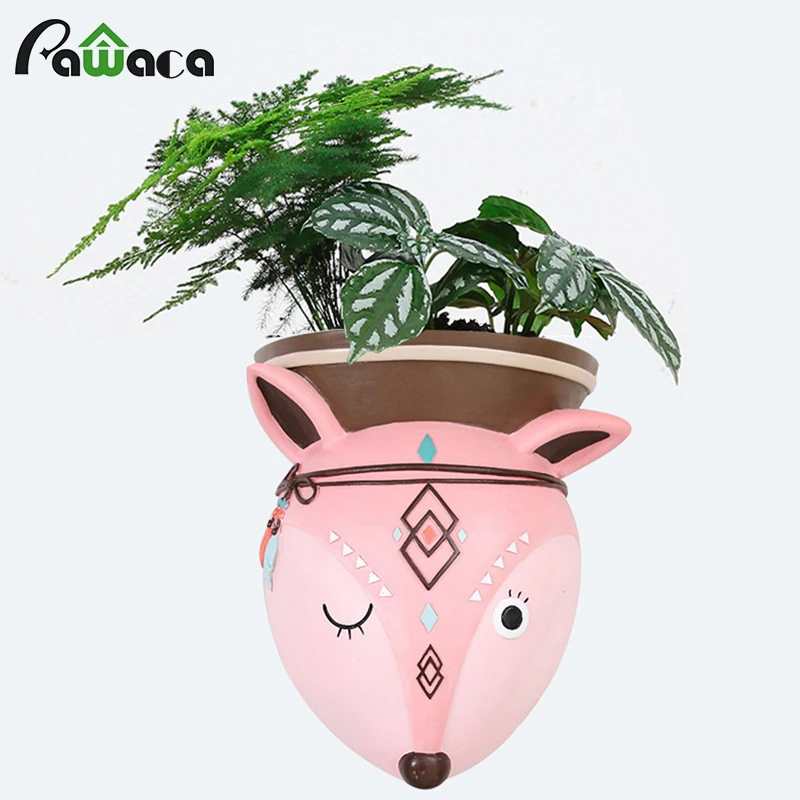 National Style Animal Flower Pots Planter Indoor Wall Mounted Hanging