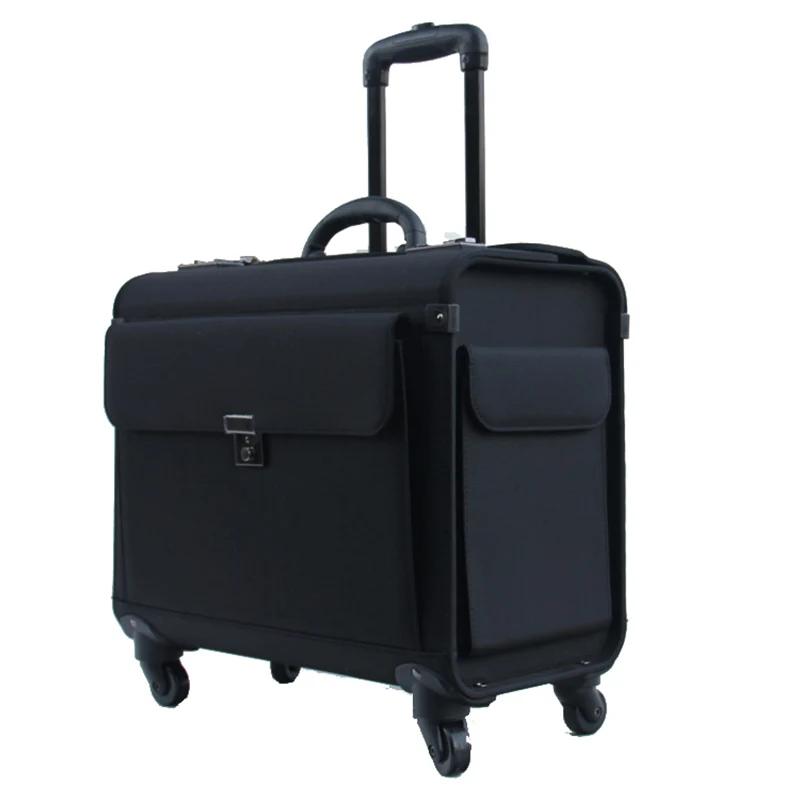 Us 182 6 45 Off Letrend 18 Inch Oxford Rolling Luggage Spinner Flight Attendant Suitcase Wheels Cabin Trolley Pilot Travel Bags Laptop Bag In