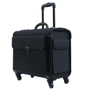 

LeTrend 18 inch Oxford Rolling Luggage Spinner flight attendant Suitcase Wheels Cabin Trolley pilot Travel Bags laptop bag
