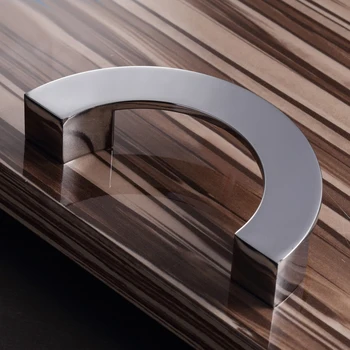 

96mm Semicircle Metal Pull Modern Kitchen Cabinet Door Handle Drawer Wardrobe Knob Furniture handles