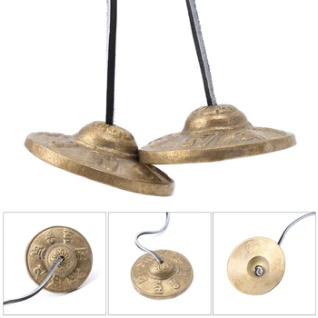 

High Quality Handcrafted Tibetan Meditation Tingsha Cymbal Bell with Buddhist Lucky Symbols