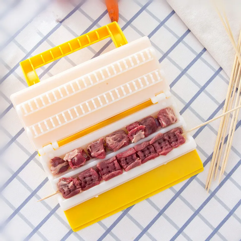 Meat Skewer Machine ABS Plastic Meat String Device Portable Kebab Maker BBQ Skewer Tools for Beef Pork Churrasco Shish kebab