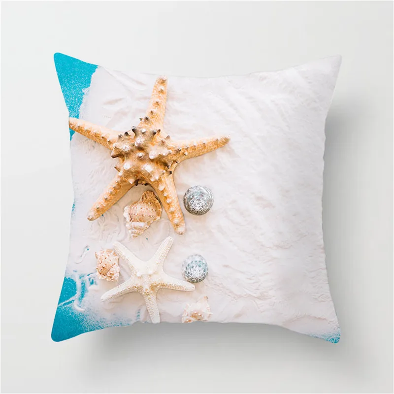 Fuwatacchi Декоративные Чехлы для подушек с морскими звездами для автомобиля, украшения для домашнего стула, наволочки 45*45 см - Цвет: PC02737