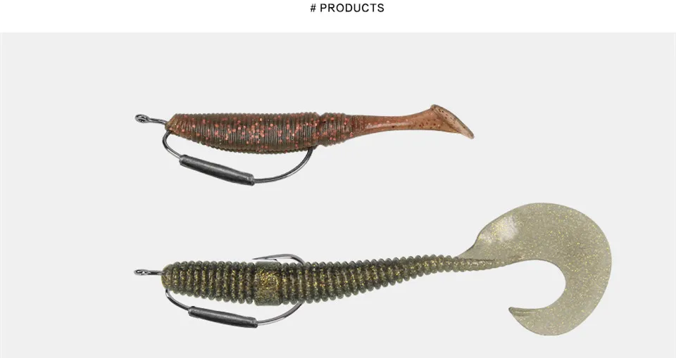 Fishing Soft Worm Hook With Lead Wide Belly Black Nickel Soft Lures Hooks Grub Texas Rig Barbed Fishhook Cylinder Lead Sinker