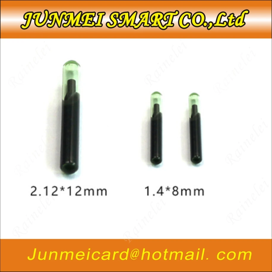 

10pcs 125KHZ 2.12*12mm Microchip Animal RFID tag with EM4305 chip ISO11784/5 FDX-B for Fish dog cat idetification