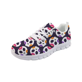 

Noisydesigns Spring Trend Student Sport Running Women Sport Shoes Sneakers 3D Skull Tennis Shoes Girls 2019 Tenis Feminino -AQ
