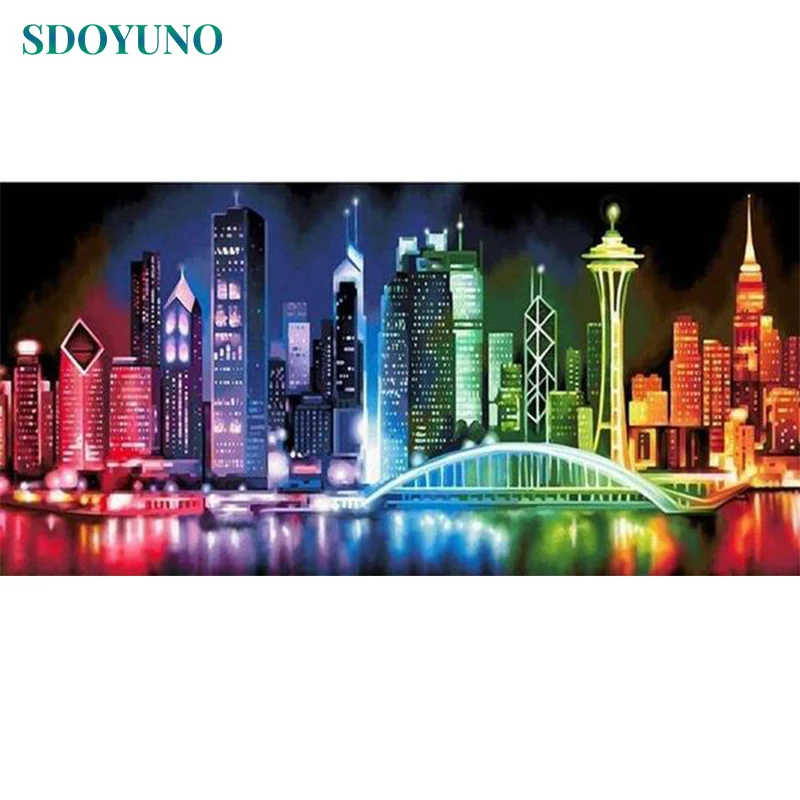 

GATYZTORY 40x80cm Diamond Painting Diamond Painting Mosaic Landscape Cross Stitch 5d DIY Diamond Painting Full square For Gift