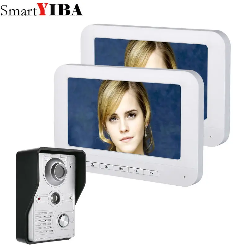 SmartYIBA Video Door Intercom 7''Inch Wired Video Door Phone System Visual Speakephone Intercom Doorbell Monitor Camera Kit цена SmartYIBA Video Door Intercom 7''Inch Wired Video Door Phone System Visual Speakephone Intercom Doorbell Monitor Camera Kit цены онлайн